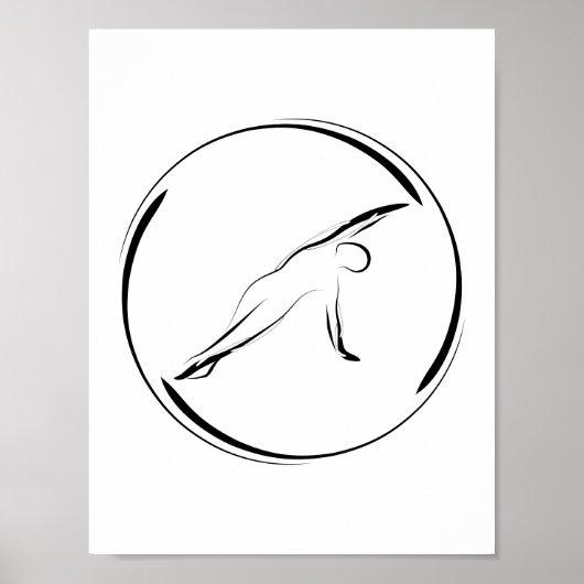 Pilates Side Bend Pose Poster (Voorkant)