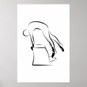 Pilates Single Leg Pull Up Pose - Wunda Stoel Poster (Voorkant)