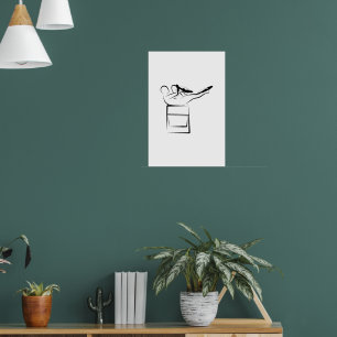 Pilates Single Leg Stretch Pose - Wunda Stoel Poster