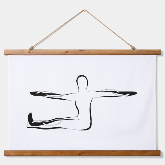 Pilates Spine Twist Pose - Mat Hangend Wandkleed (Voorkant)