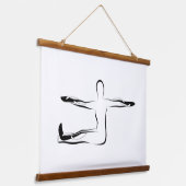 Pilates Spine Twist Pose - Mat Hangend Wandkleed (Gebogen)