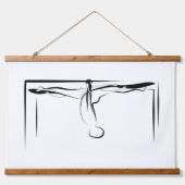 Pilates splitst Cadillac Pose Hangend Wandkleed (Voorkant)