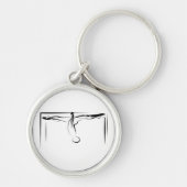 Pilates splitst Cadillac Pose Sleutelhanger (Voorkant)