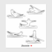 Pilates Stickers Papier à lettres (Feuille)