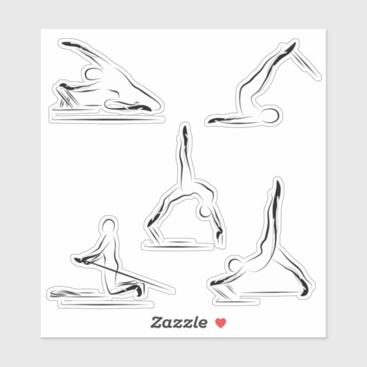 Pilates Stickers Papier à lettres (Feuille)
