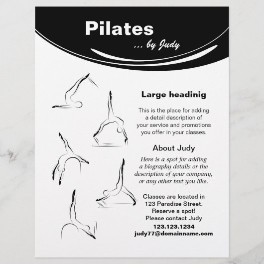 Pilates-studio Flyer (Voorkant)