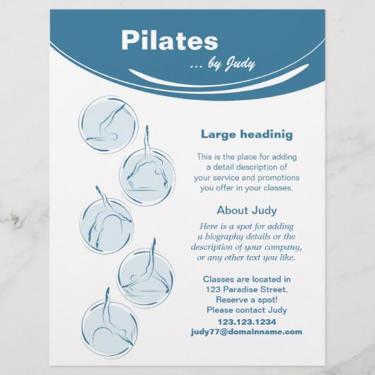 Pilates-studio Flyer (Voorkant)