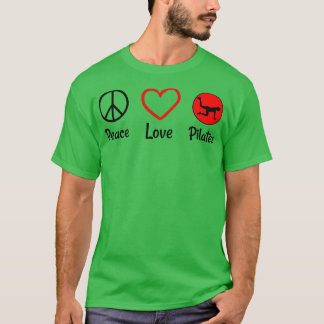 Pilates van de Vredesliefhebbers Lover I Love Pila T-shirt