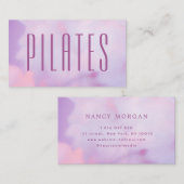 Pilates violet Carte de visite holographique (Devant / Derrière)