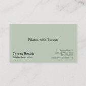 Pilates Visitekaartje (Achterkant)