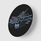 PILATES Wall Clock Ronde Klok (Hoek)