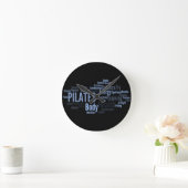PILATES Wall Clock Ronde Klok (Huis)