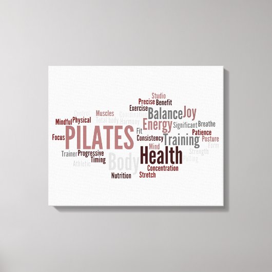 PILATES Woorden Canvas Afdruk (Voorkant)