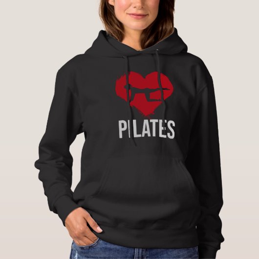 Pilates  Workout Physical Activity Pilates Teacher Hoodie (Voorkant)