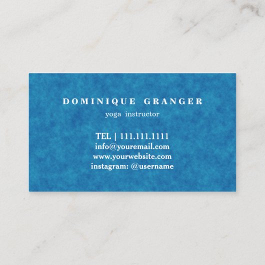 Pilates Yoga Instructeur Carte de visite enseignan (Dos)