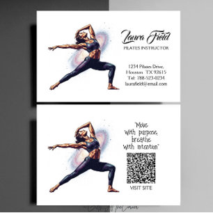 Pilates Yoga-instructeur Minimalist Visitekaartje