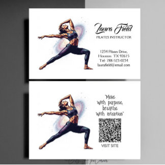 Pilates Yoga-instructeur Minimalistisch Visitekaartje