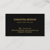 Pilates Yoga Instructor Teacher Lotus Visitekaartje (Achterkant)