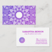 Pilates Yoga Instructor Teacher Mandala Visitekaartje (Voorkant / Achterkant)