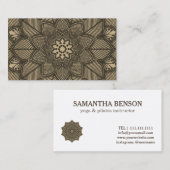 Pilates Yoga Instructor Teacher Mandala Visitekaartje (Voorkant / Achterkant)