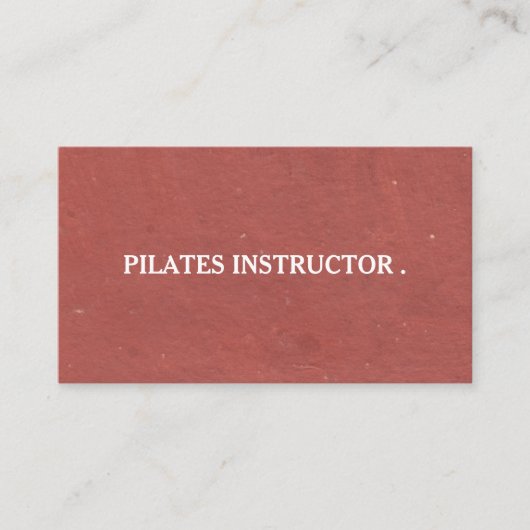 Pilates Yoga Instructor Teacher Visitekaartje (Voorkant)