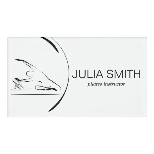 Pilates Zeemeermin op de hervormer Naambadge (Voorkant)