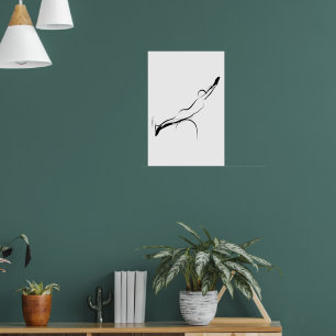 Pilates Zwaan pose - ladder vat Poster