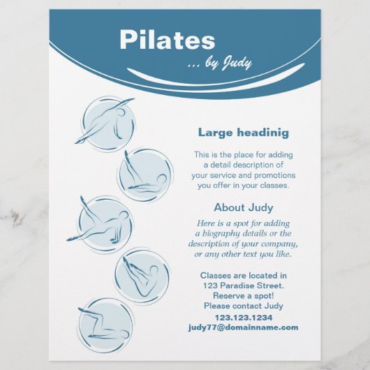 Pilatesstudio Flyer (Voorkant)