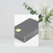 Pile avec cartes en plastique vierges avec puce (Debout devant)