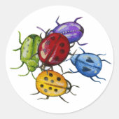 Pile colorée de bugs Stickers (Devant)