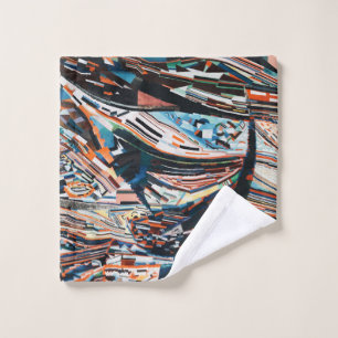 Pile de bateau en bois marron et bleu