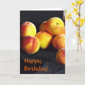 Pile de carte d'anniversaire de pêches (Fleur jaune)