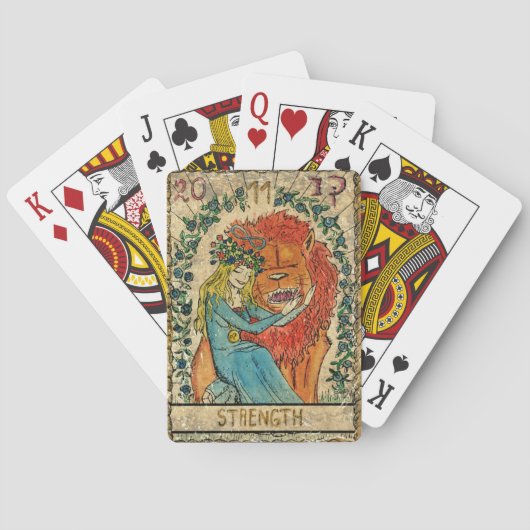 Pile de cartes de jeu de force de carte de tarot (dos)