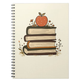 Pile de livres Apple Cahier d'enseignant