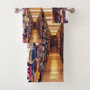 Pile de livres de bibliothèque Ensemble de serviet