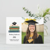 Pile de livres Livre Smart Graduation Faire-part (Debout devant)