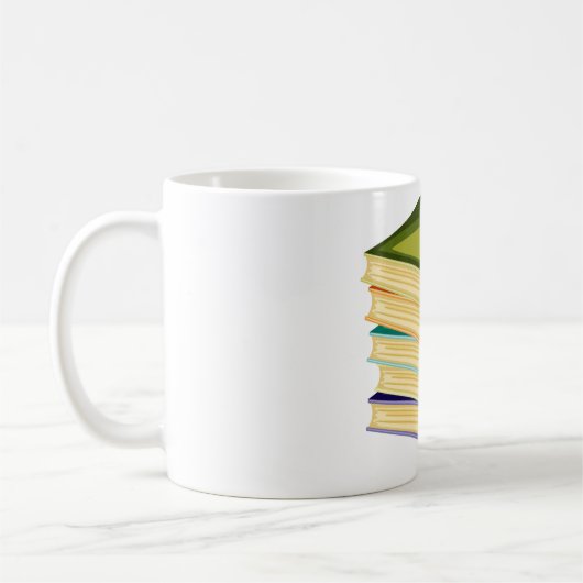 Pile De Livres Scolaires Mug (Gauche)