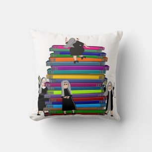 Pile de soeurs catholiques de livres Coussin d'art