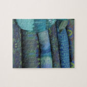 Pile de tissu bleu vert Puzzle (Horizontal)