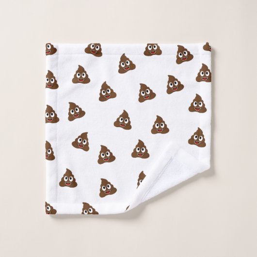 Pile of Poo emoji smiling poops (Gant de toilette)
