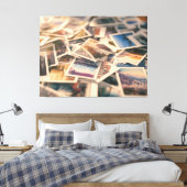 Pile of Vintage Photographs Canvas Afdruk (Insitu (Slaapkamer))