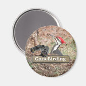 Pileated Woodpecker magnet Magneet (Voorkant / Achterkant)