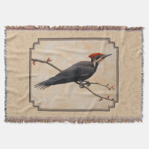 Pileated Woodpecker Tan Deken