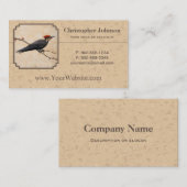 Pileated Woodpecker Tan Visitekaartje (Voorkant / Achterkant)