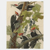 Pileated Woodpecker uit Audubon Birds of America Fleece Deken (Voorkant)