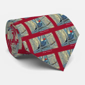 Pileed Woodpecker Merry-kerstartikelen Stropdas (Opgerold)