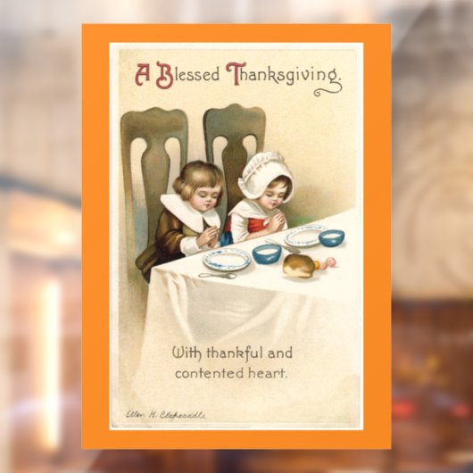 Pilgrim Children Praating Window Cling Raamsticker (Vel 2)