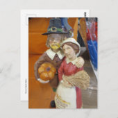 Pilgrim Couple Briefkaart (Voorkant / Achterkant)