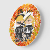 Pilgrim Couple - Thankful & Grateful Grote Klok (Hoek)