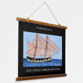 Pilgrim Dana punt muurschildering Hangend Wandkleed (Gebogen)